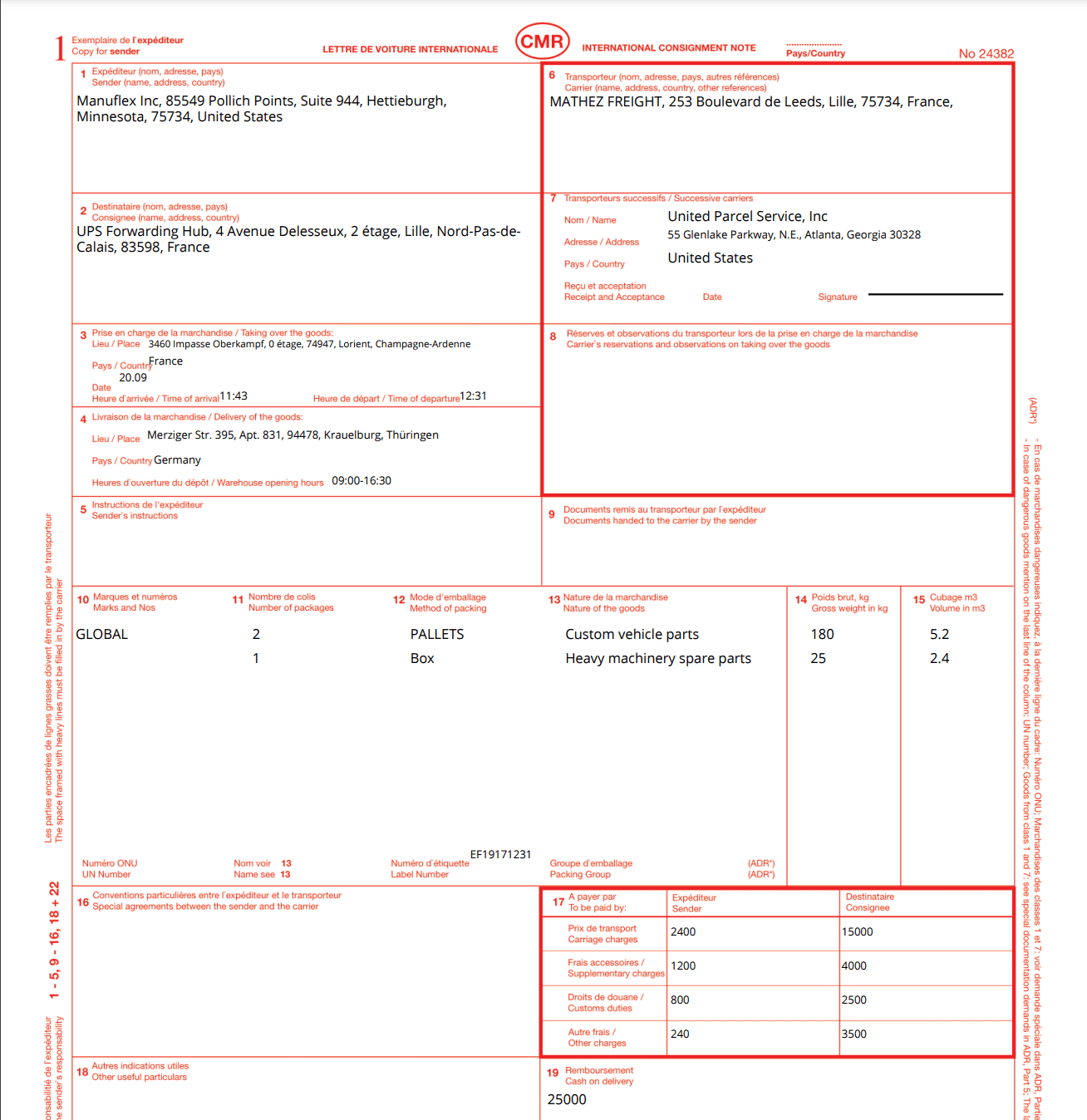 CMR Convention - PDF Generator API